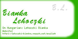bianka lehoczki business card